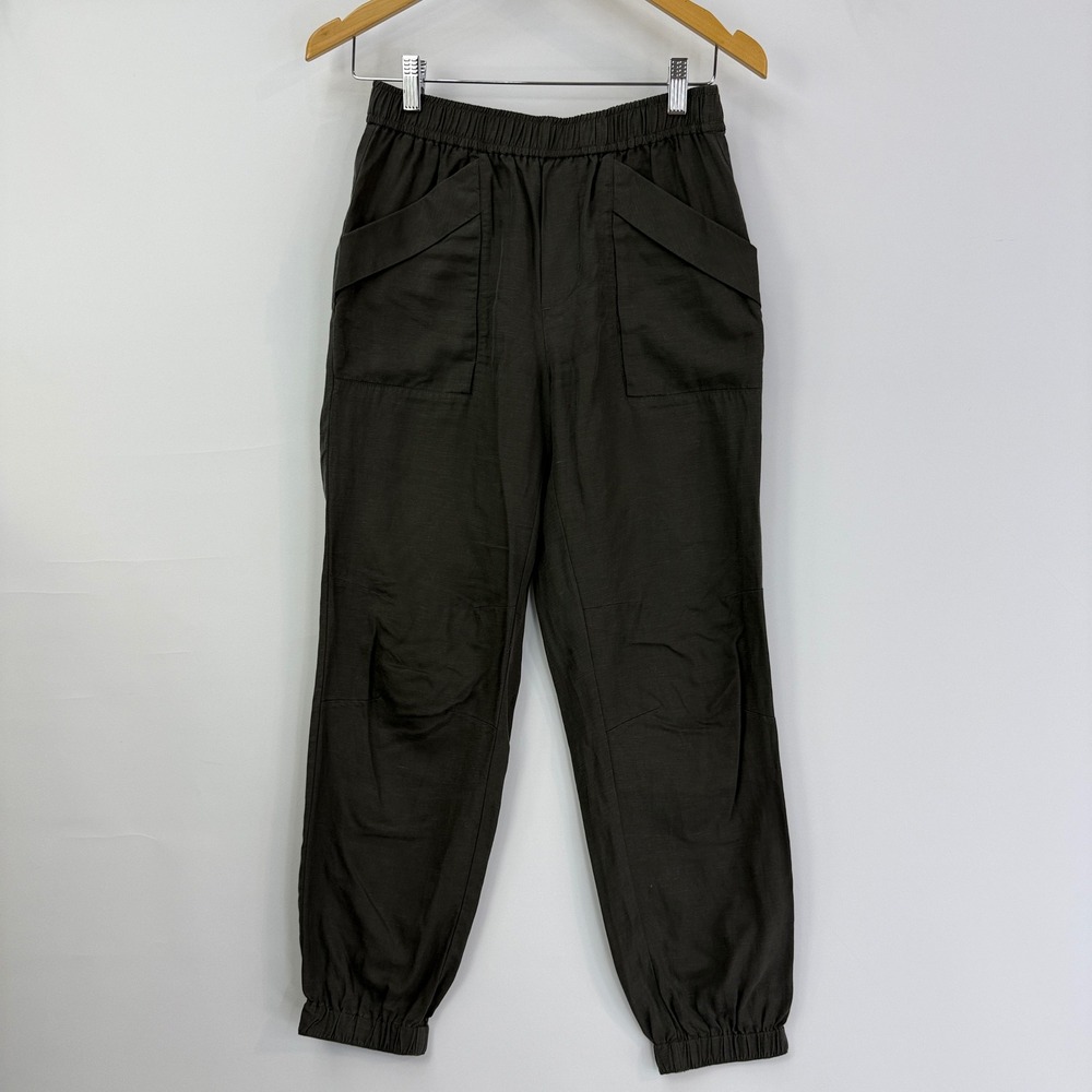 Vuori Trestles Twill Jogger Women XS Olive VW4147 Linen Blend High Rise Pockets